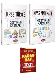 Data Yayınları KPSS Türkçe+Matematik Özet Bilgi Kartları+EVP Akademi TYT Paragraf REST 17 x 21 Deneme