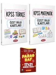 Data Yayınları KPSS Türkçe+Matematik Özet Bilgi Kartları+EVP Akademi TYT Paragraf REST 17 x 21 Deneme