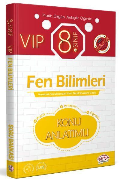 Editör Yayınevi 8. Sınıf VIP Fen Bilimleri Konu Anlatımlı