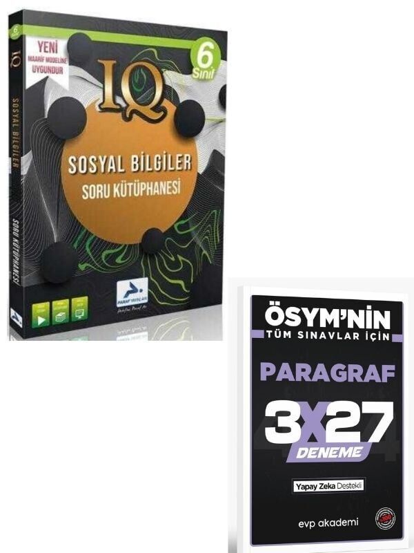 Paraf 2027 6. Sınıf Sosyal Bilgiler Soru Kütüphanesi+ EVP Akademi Paragraf