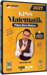 Yediiklim 2027 KPSS Matematik Atölye Video Ders Notları - Mehmet Bilge Yıldız