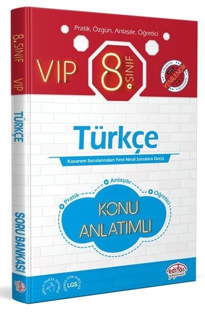 Editör Yayınevi 8. Sınıf VIP Türkçe Konu Anlatımı