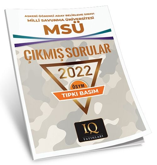IQ Yayınları MSÜ 2022 Çıkmış Sorular Tıpkı Basım IQ Yayınları