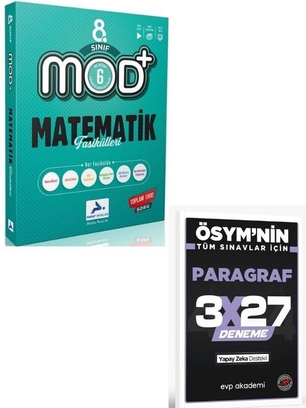 Paraf 2027 8. Sınıf Matematik MOD Fasikülleri+ EVP Akademi Paragraf