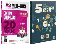 YENİ AGS - İndeks + Bigelio 2026 MEB-AGS Eğitim Bilimleri 20 + 5 Deneme 2 li Set - Zeynep Salman İçli İndeks Akademi + Bigelio Yayıncılık