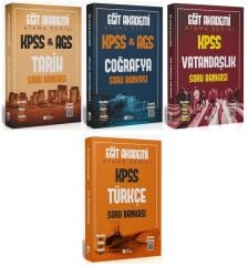 Eğit Akademi 2026 KPSS Tarih + Coğrafya + Vatandaşlık + Türkçe Atama Serisi Soru Bankası 4 lü Set Eğit Akademi
