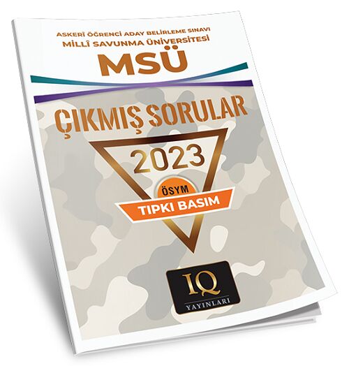 IQ Yayınları MSÜ 2023 Çıkmış Sorular Tıpkı Basım IQ Yayınları