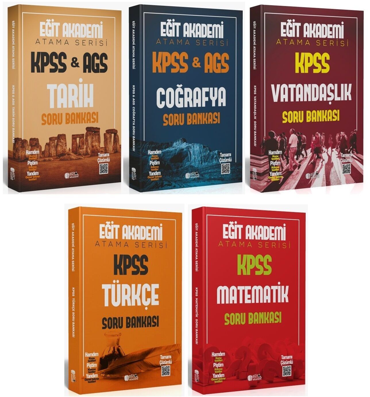 Eğit Akademi 2026 KPSS Genel Yetenek Genel Kültür Atama Serisi Soru Bankası 5 li Set Eğit Akademi