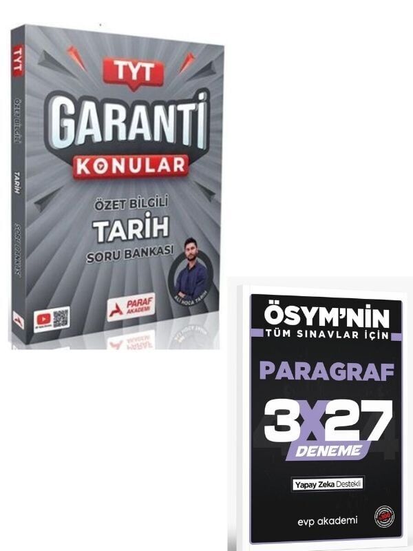 Paraf 2027 TYT Tarih Garanti Konular Özel Bilgili Soru Bankası+ EVP Akademi Paragraf