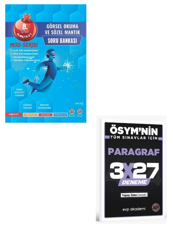 NARTEST 2027 8. SINIF MOD GÖRSEL OKUMA VE SÖZEL MANTIK SORU BANKASI+ EVP Akademi Paragraf