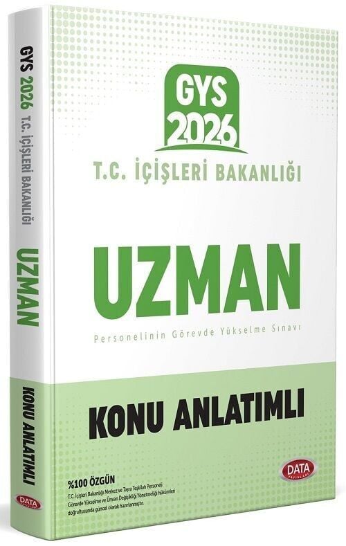 Data 2026 GYS İçişleri Bakanlığı Uzman Konu Anlatımlı Görevde Yükselme Data Yayınları