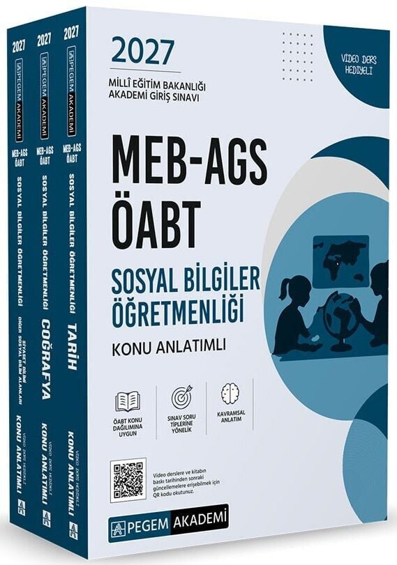 Pegem 2027 ÖABT MEB-AGS Sosyal Bilgiler Öğretmenliği Konu Anlatımlı Modüler Set Pegem Akademi Yayınları