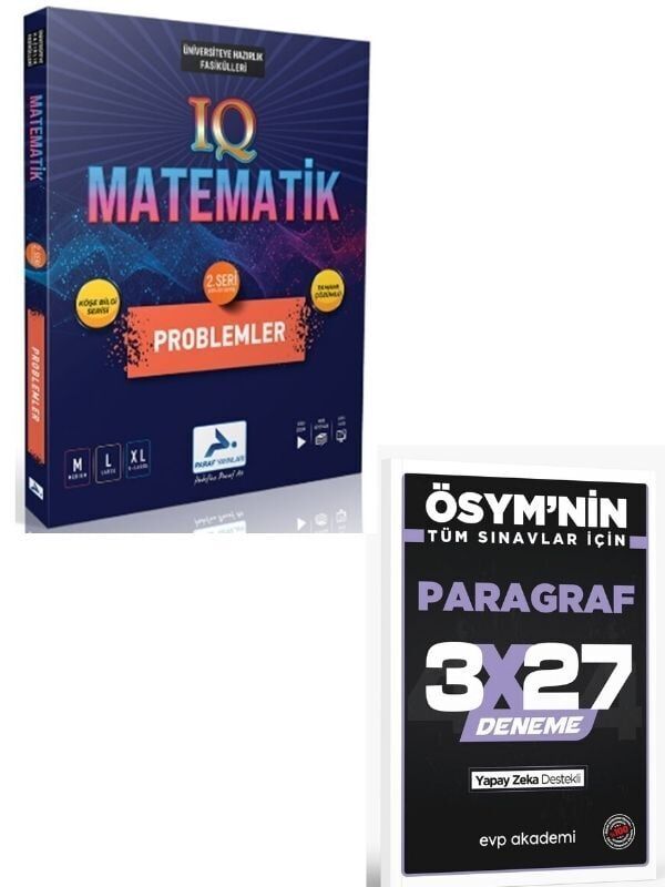 Paraf 2027 IQ Matematik 2. Seri Problemler Soru Kütüphanesi+ EVP Akademi Paragraf
