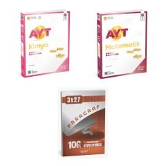 2027 ÜçDörtBeş AYT Kimya + Matematik Soru + anla kazan paragraf deneme 3'lü Set