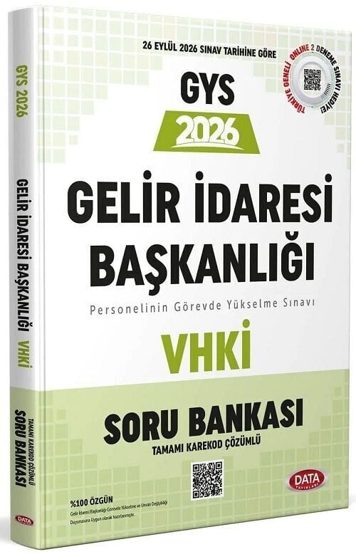 Data 2026 GYS Gelir İdaresi Başkanlığı VHKİ Soru Bankası Çözümlü Görevde Yükselme Data Yayınları
