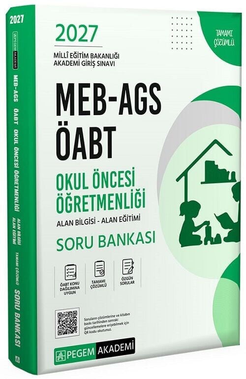 Pegem 2027 ÖABT MEB-AGS Okul Öncesi Öğretmenliği Soru Bankası Çözümlü Pegem Akademi Yayınları