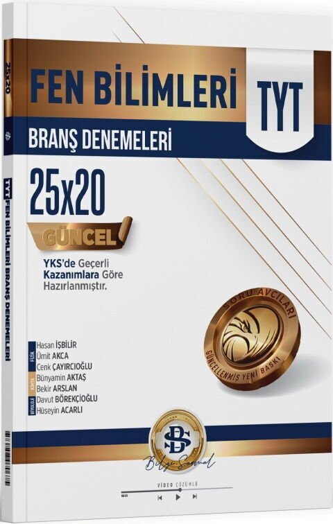 Bilgi Sarmal Yayınları TYT Fen Bilimleri 25 x 20 Branş Denemeleri