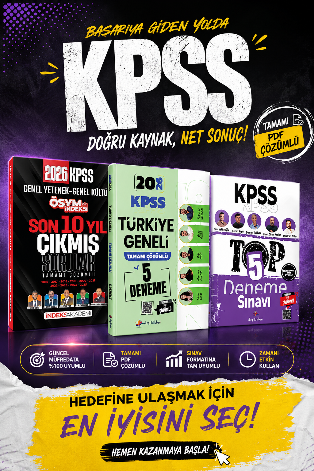 Dizgi Kitap 2026 KPSS Türkiye Geneli Deneme & İndeks KPSS Son 10 Yıl Çıkmış Sorular Seti