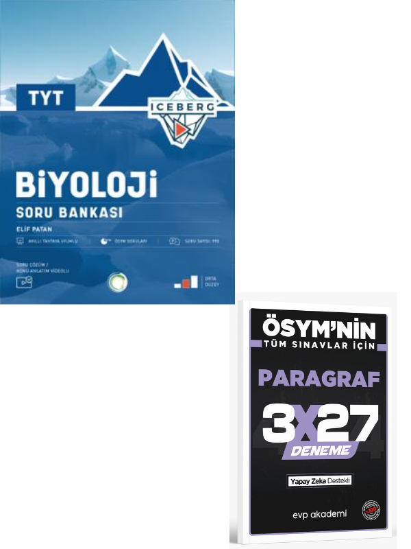Okyanus 2027 TYT Biyoloji Iceberg Soru Bankası+ EVP Akademi Paragraf