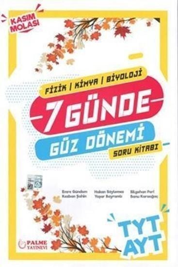 Palme Yayınları TYT AYT Fizik Kimya Biyoloji 7 Günde Güz Dönemi Soru Kitabı