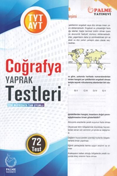 Palme Yayınları TYT AYT Coğrafya Yaprak Test