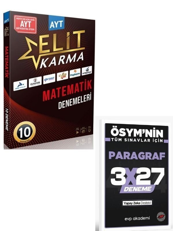 Paraf 2027 AYT Matematik Elit Karma 10 Deneme+ EVP Akademi Paragraf