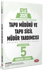 Data 2025 GYS Tapu Kadastro Tapu Müdürü ve Tapu Sicil Müdür Yardımcısı 5 Deneme Çözümlü Data