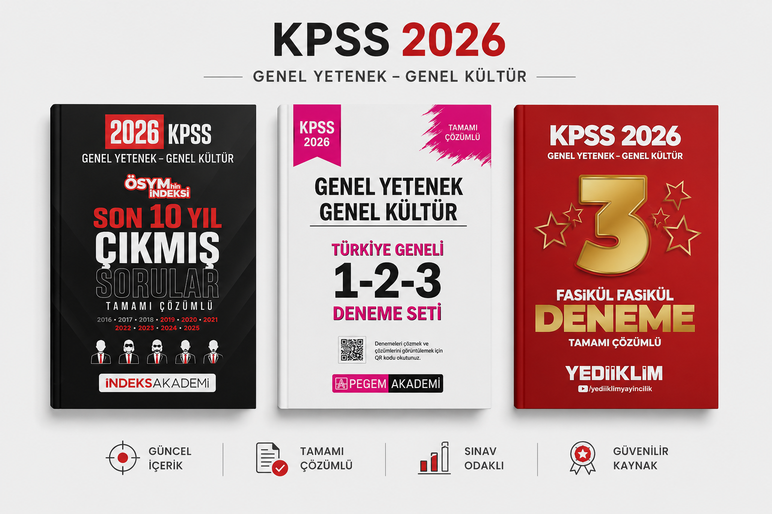İndeks 2026 KPSS Çıkmış Sorular Son 10 Yıl & KPSS Genel Yetenek Genel Kültür Deneme Seti