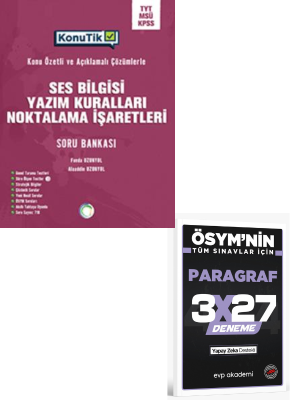 Okyanus 2027 TYT KPSS Tüm Adaylar İçin Ses Bilgisi Yazım Kuralları Noktalama İşaretleri KonuTik Soru Bankası+ EVP Akademi Paragraf