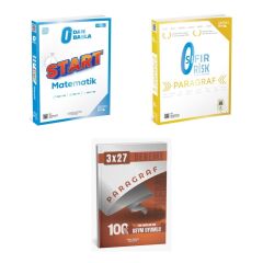 2027 TYT ÜçDörtBeş Sıfırdan Başla Start Matematik + Paragraf Sıfır Risk + anla kazan paragraf deneme 3'lü Set
