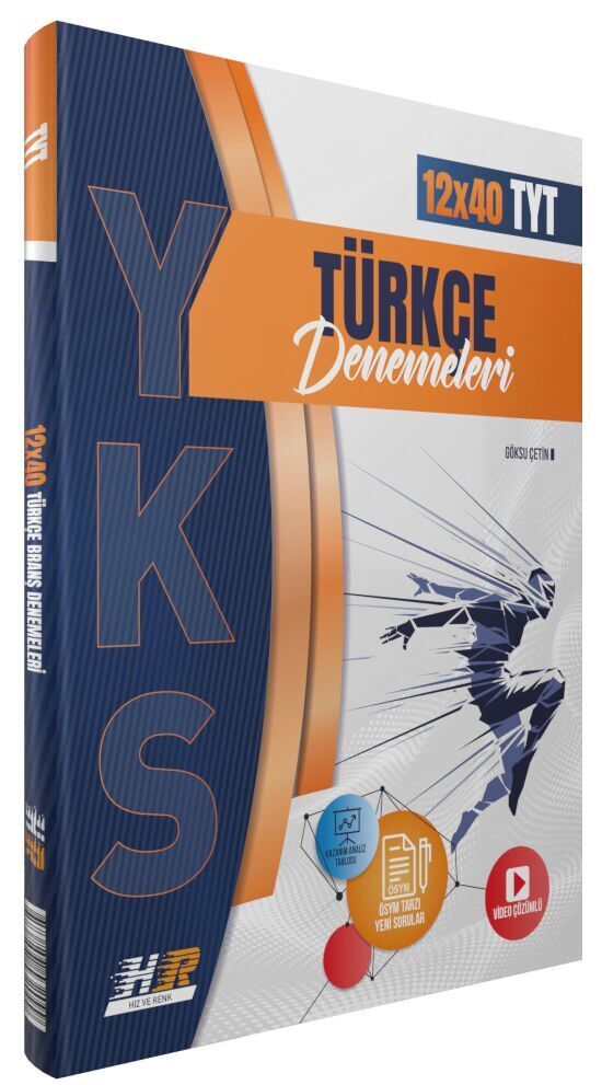 Hız ve Renk Yayınları TYT Türkçe 12 x 40 Denemeleri