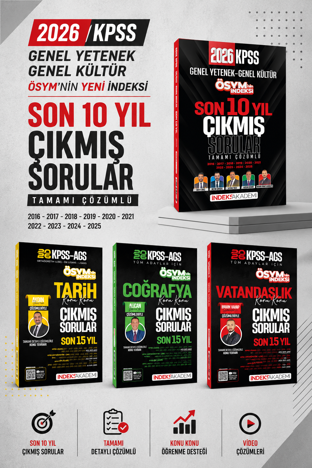 İndeks 2026 KPSS Çıkmış Sorular Son 10 Yıl & KPSS Tarih Coğrafya Vatandaşlık Çıkmış Sorular Seti