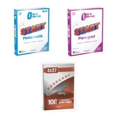 2027 ÜçDörtBeş TYT Sıfırdan Başla Start Matematik + Paragraf Soru + anla kazan paragraf deneme 3'lü Set