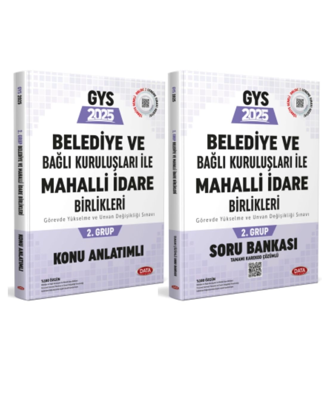 Data 2025 GYS Belediye ve Bağlı Kuruluşları ile Mahalli İdare Birlikleri 2. Grup Konu Soru 2 li Set