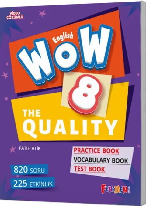 Fenomen Okul Yayınları 8. Sınıf The Quality Practice Book Vocabulary Book Test Book