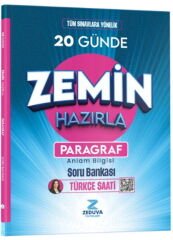 Zeduva Yayınları Türkçe Saati 20 Günde Zemin Hazırla Paragraf Anlam Bilgisi Soru Bankası
