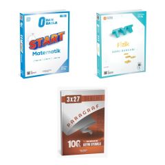 2027 TYT ÜçDörtBeş Sıfırdan Başla Start Matematik + Fizik Soru + anla kazan paragraf deneme 3'lü Set