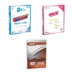 2027 TYT ÜçDörtBeş Sıfırdan Başla Start Matematik + Kimya Soru + anla kazan paragraf deneme 3'lü Set