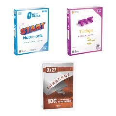 2027 TYT ÜçDörtBeş Sıfırdan Başla Start Matematik + Türkçe Soru + anla kazan paragraf deneme 3'lü Set