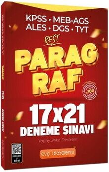 EVP Akademi KPSS MEB AGS ALES DGS TYT Paragraf REST 17 x 21 Deneme