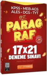 EVP Akademi KPSS MEB AGS ALES DGS TYT Paragraf REST 17 x 21 Deneme