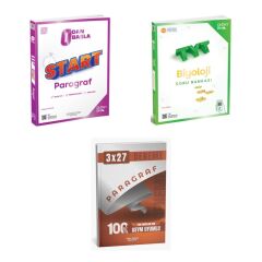 2027 TYT ÜçDörtBeş Sıfırdan Başla Start Paragraf + Biyoloji Soru + anla kazan paragraf deneme 3'lü Set