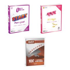 2027 TYT ÜçDörtBeş Sıfırdan Başla Start Paragraf + Kimya Soru + anla kazan paragraf deneme 3'lü Set