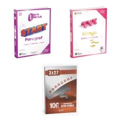 2027 TYT ÜçDörtBeş Sıfırdan Başla Start Paragraf + Kimya Soru + anla kazan paragraf deneme 3'lü Set