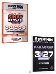 Yediiklim 2026 KPSS Ortaöğretim Ön Lisans GY GK Türkiye Geneli Sınav Provası Tıpkı Basım Deneme+EVP Akademi 3x27 Paragraf Deneme