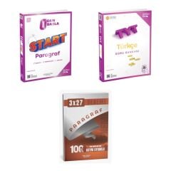 2027 TYT ÜçDörtBeş Sıfırdan Başla Start Paragraf + Türkçe Soru + anla kazan paragraf deneme 3'lü Set