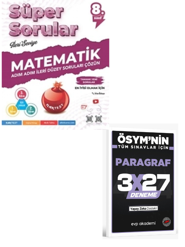 NARTEST 2027 8. SINIF ALTIN SÜPER SORULAR MATEMATİK+ EVP Akademi Paragraf