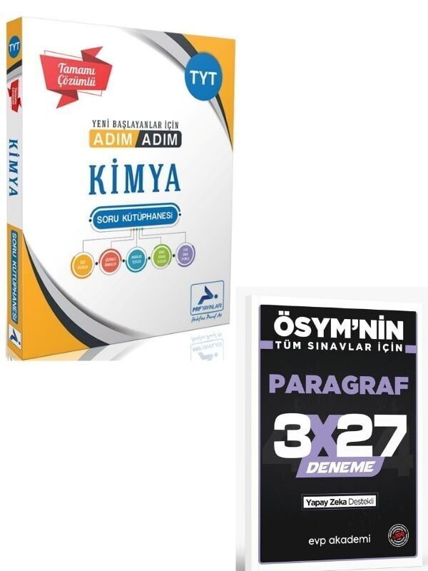 Paraf 2027 TYT Kimya Yeni Başlayanlar İçin Adım Adım Soru Kütüphanesi+ EVP Akademi Paragraf