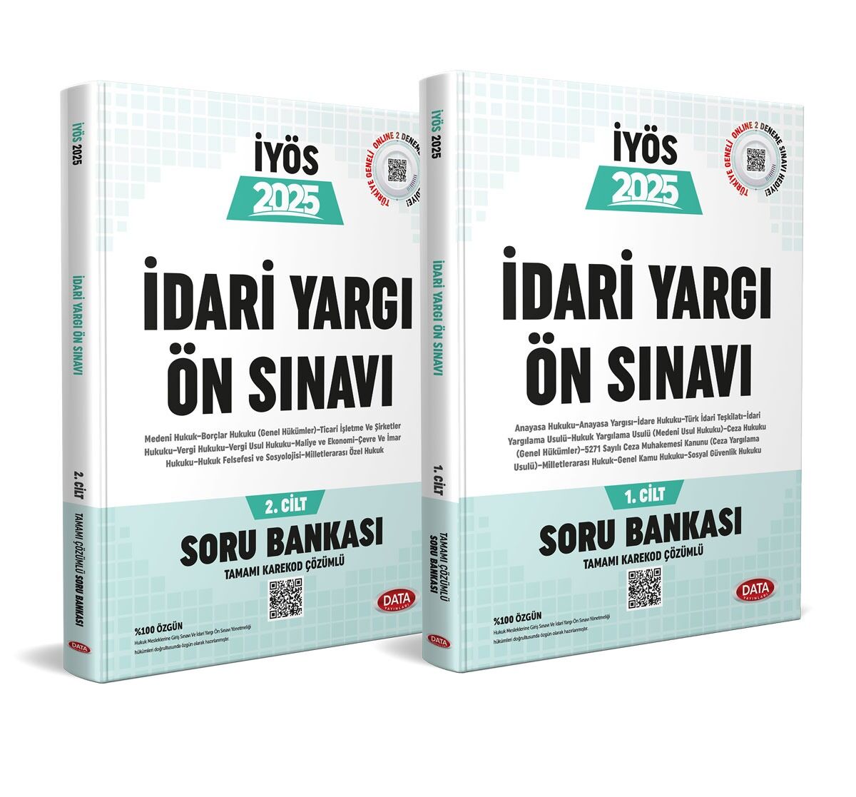 Data 2025 İdari Yargı Ön Sınavı 2 Cilt Soru Bankası Çözümlü Data Yayınları