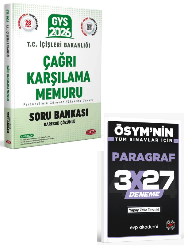 Data 2026 GYS İçişleri Bakanlığı Çağrı Karşılama Memuru Soru Bankası Çözümlü + EVP Akademi Paragraf